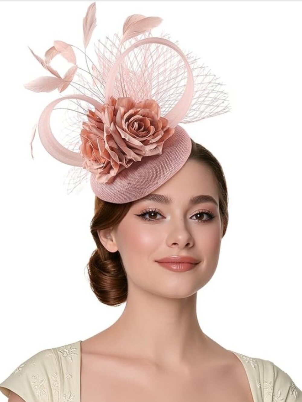 NEW! Blush Pink Kentucky Derby Hat